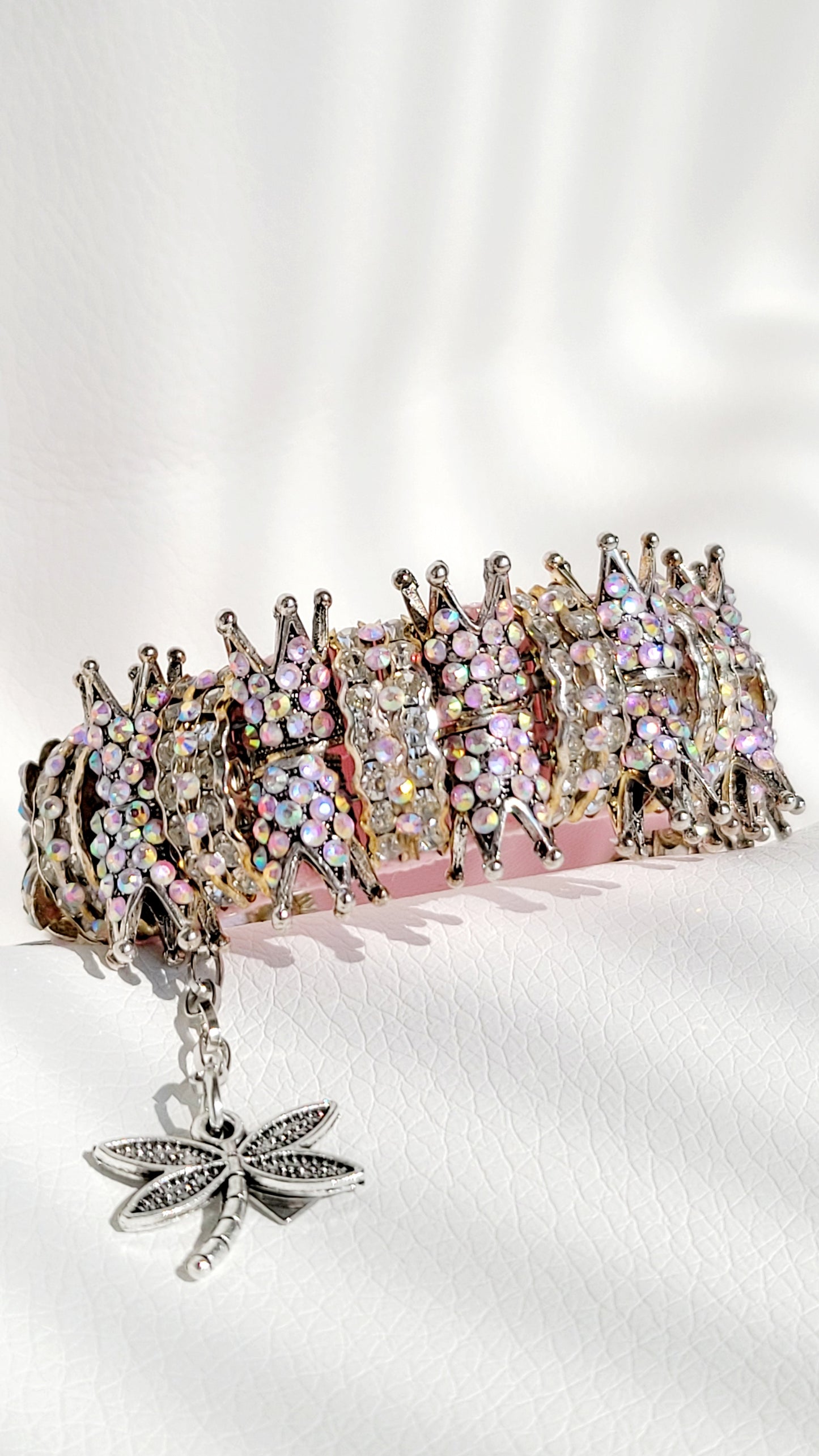 Pink Rose Crown Bracelet
