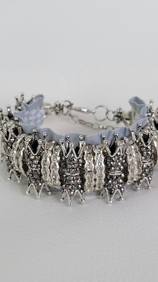 Grey/Black Crown Bracelet